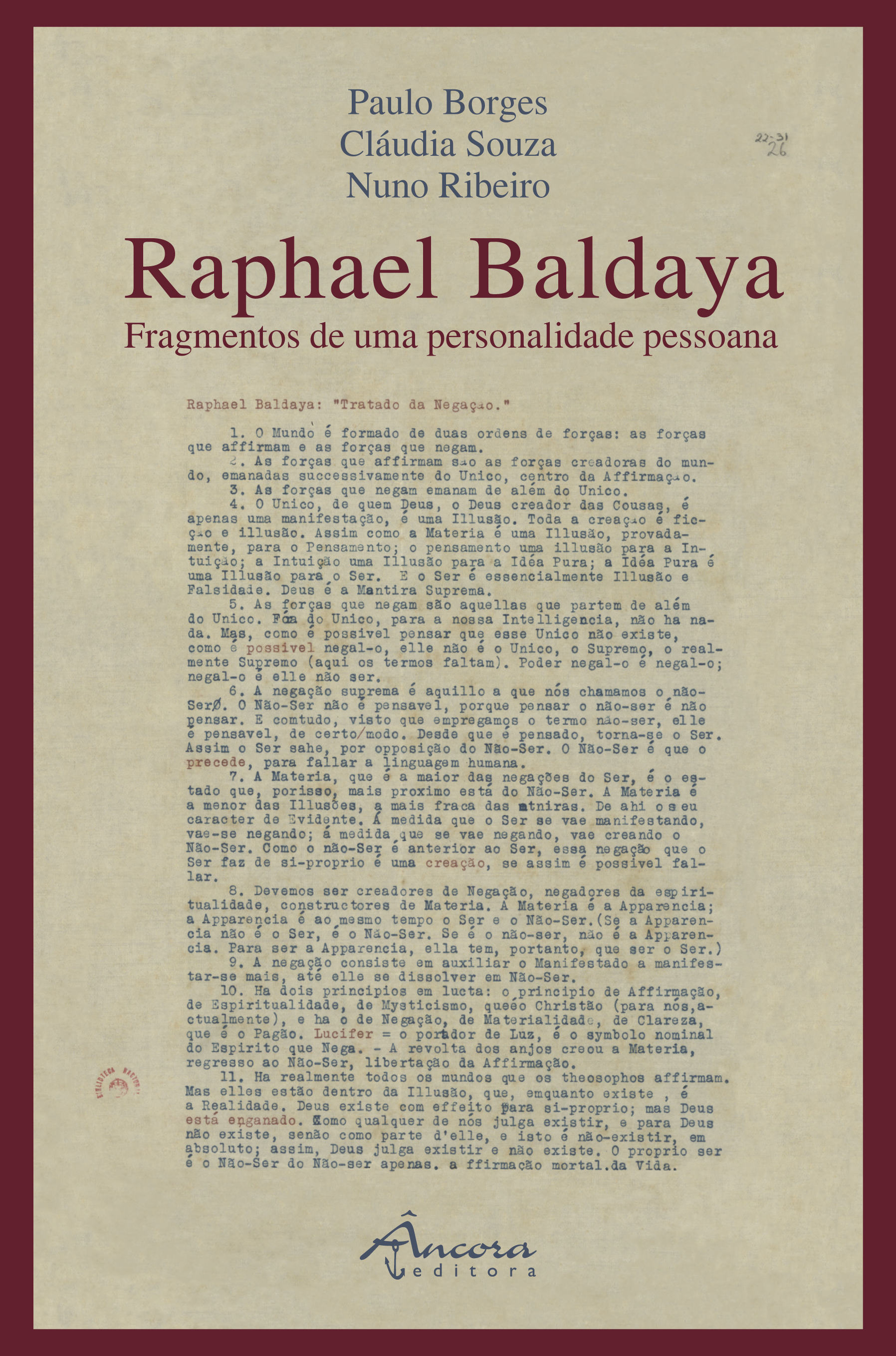 Raphael Baldaya - Fragmentos de uma personalidade pessoana
